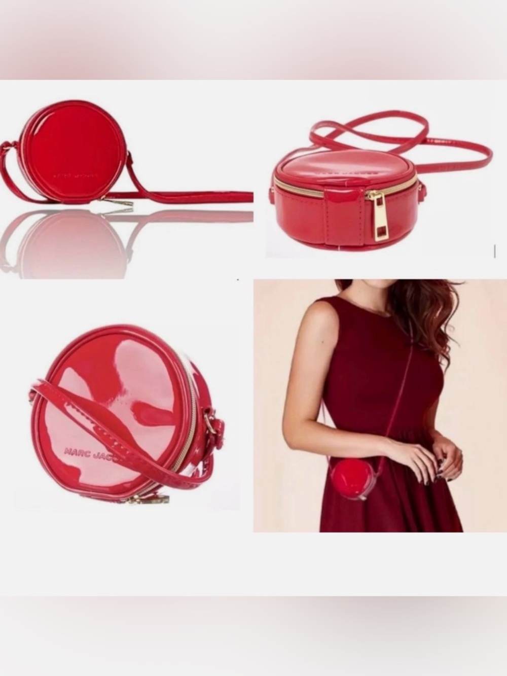 Marc Jacobs Red Patent mini Round Crossbody